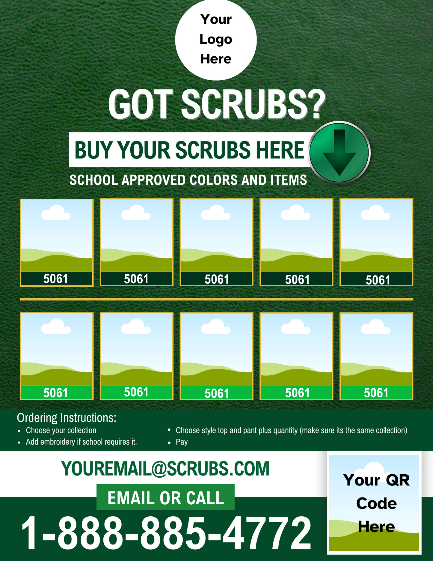 Got Scrubs? Customizable Digital Flyer for Uniform Sales