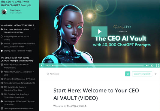 CEO AI Vault with 40,000 ChatGpt Prompts